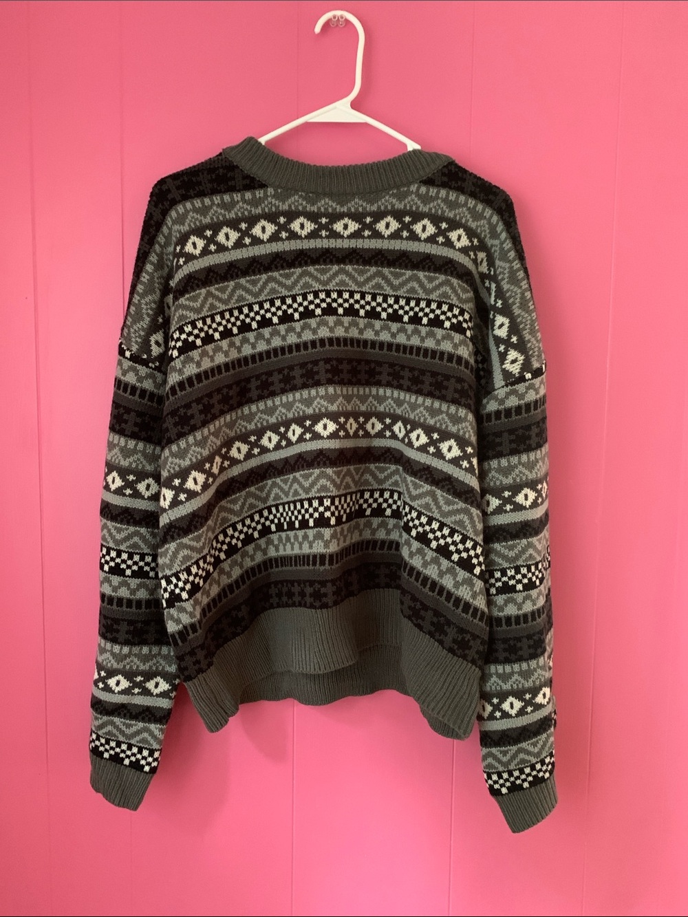 90s Style Grey Wimsigoth Crewneck Sweater Women’s XL